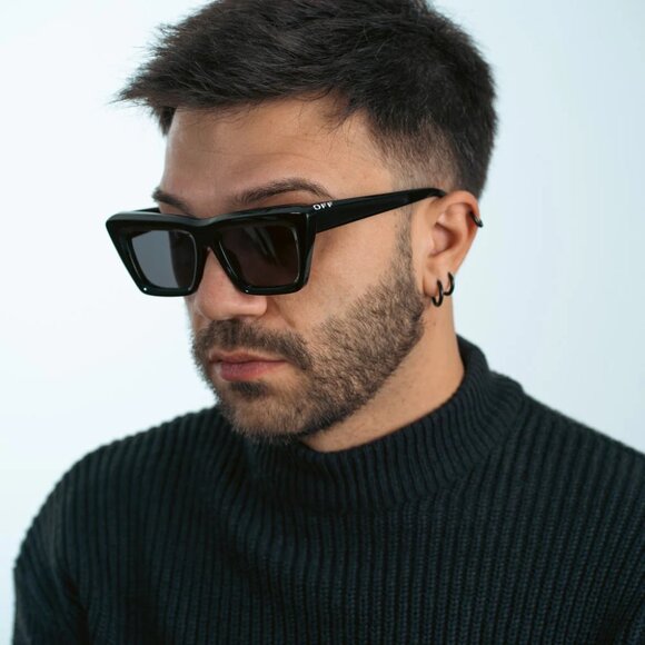 Off-White Men Sunglasses Black Grey Cat Eye OERI13L HAMPTON 1077 NEW AUTHENTIC - Picture 9 of 11